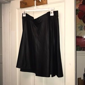 Black Faux leather skirt